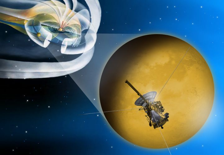 Cassini Spacecraft Probes Saturn's Magnetic Bubble Near Titan